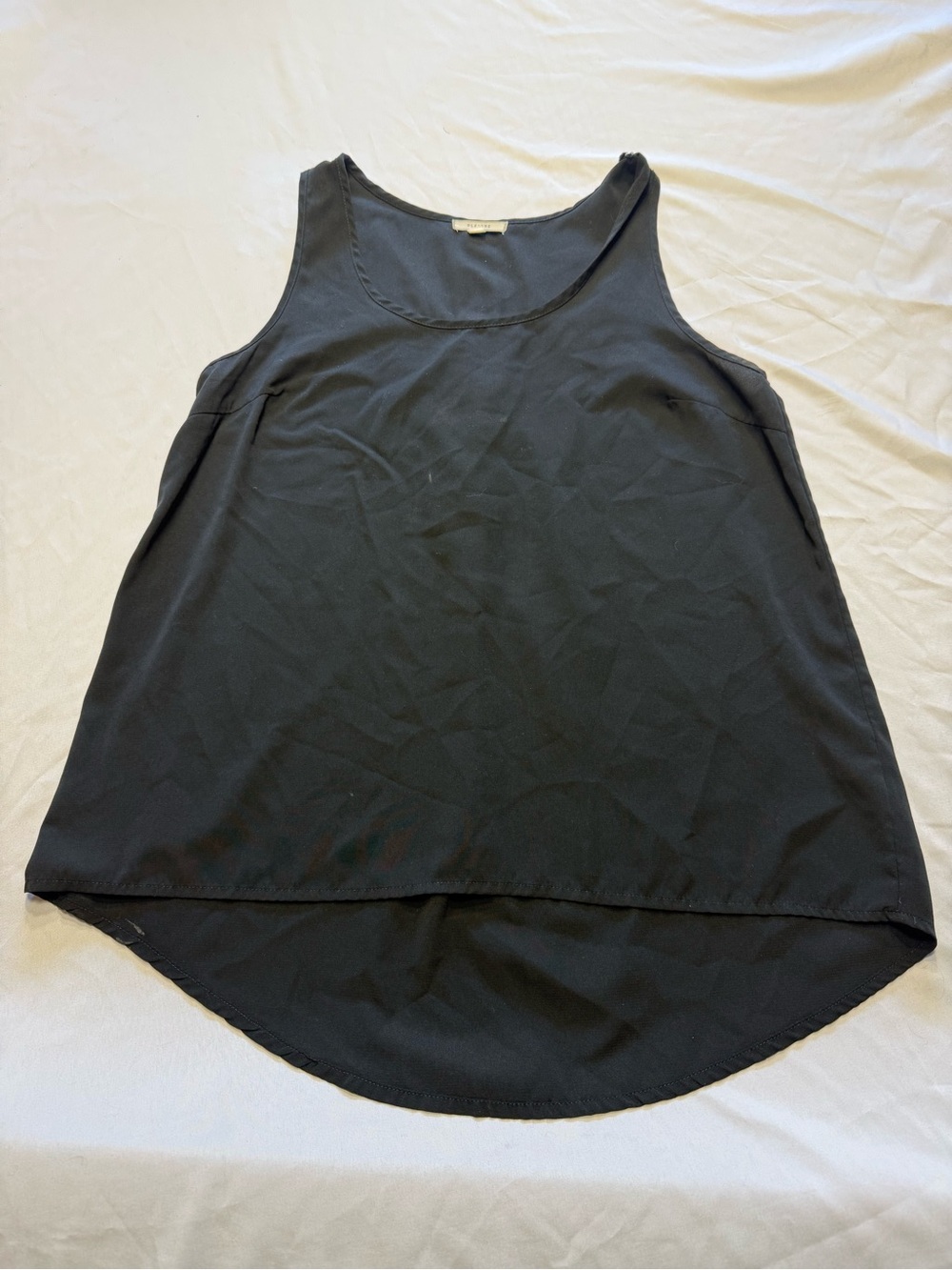 Pleione Black Scoop Neck Sleeveless Tank